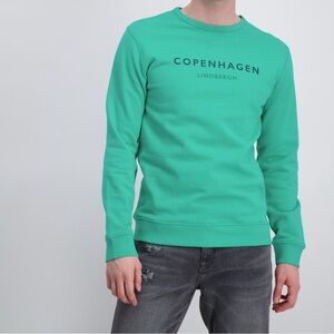 Men's Lindbergh Green Crewneck Sweater